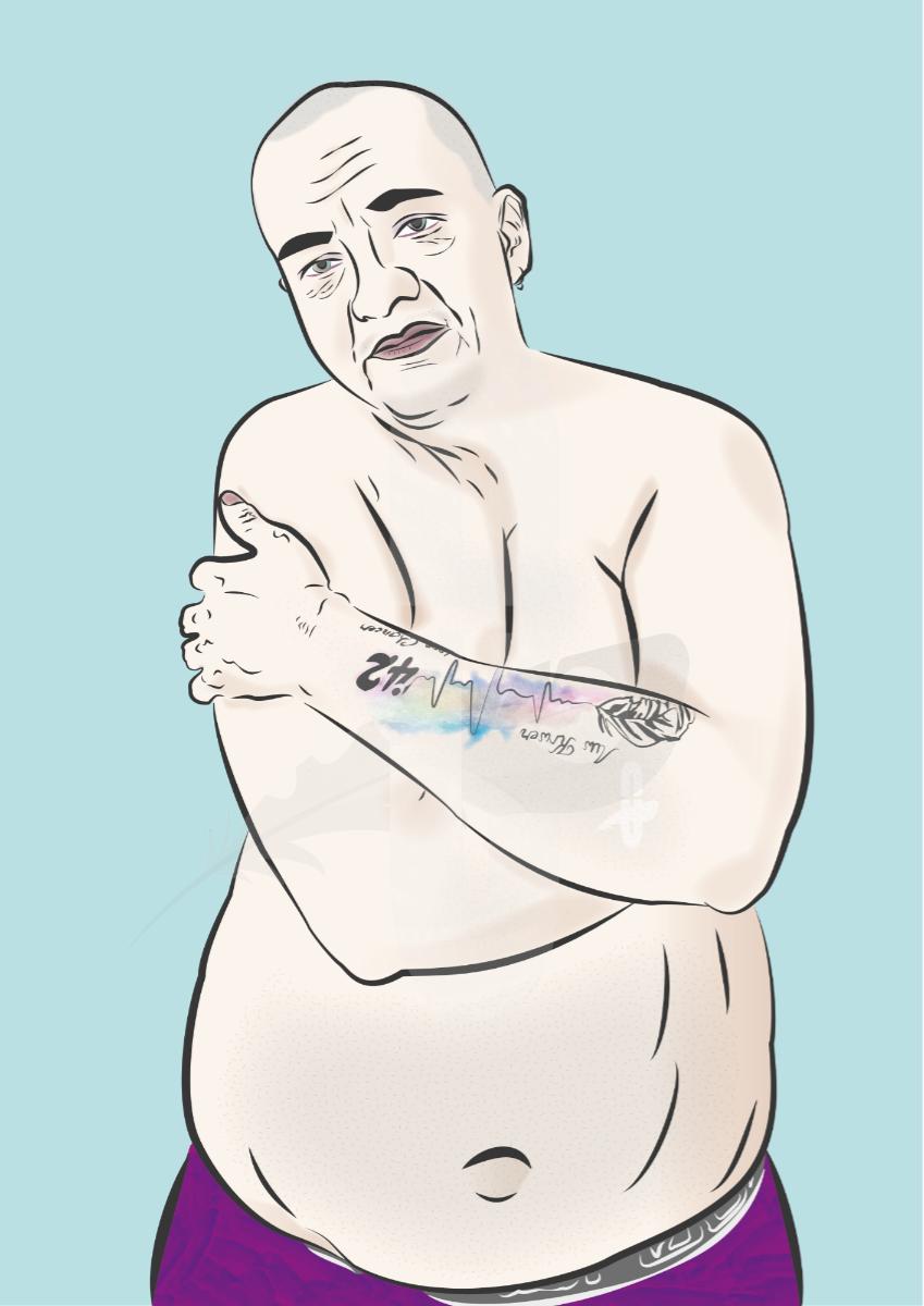 Free Self-Hugs – Illustration zum Text: Im Spiegel tration zum Text: Im Spiegel